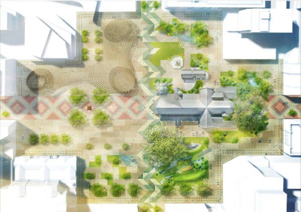 LOW Cathedral Square Illustrative Landscape Plan